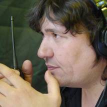 Александр Якимчук на съемках фильма "Бесславные придурки"