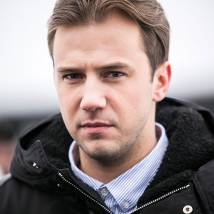 Иван Жидков на съемках фильма "Беги!"