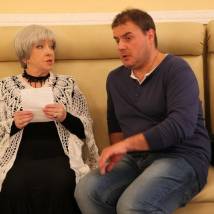 Ольга Волкова на съемках фильма "Под каблуком"