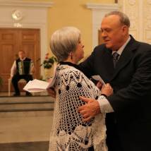 Владимир Меньшов и Ольга Волкова на съемках фильма "Под каблуком"