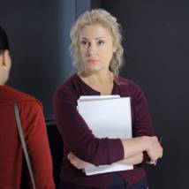 Мария Шукшина на съемках сериала "Своя чужая"