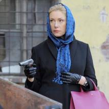 Мария Шукшина на съемках сериала "Своя чужая"