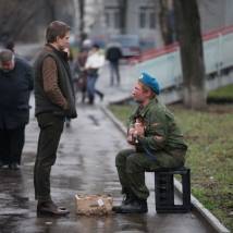 Евгений Антропов и Дмитрий Куличков на съемках фильма "Грешник"