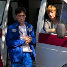 Артур Смольянинов и Дарья Повереннова на съемках сериала "Самара 2"