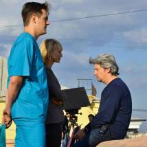 Михаил Вайнберг на съемках сериала "Тест на беременность"