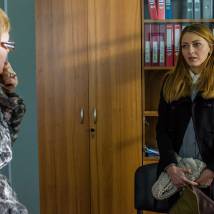 Татьяна Казючиц на съемках фильма "Женщина в беде"