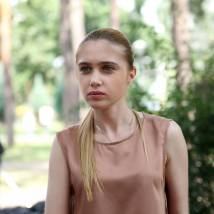 Анна Андрусенко на съемках сериала "Мажор"