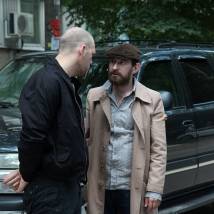 Константин Хабенский и Денис Шведов на съемках сериала "Метод"