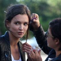 Паулина Андреева на съемках сериала "Метод"