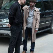 Константин Хабенский и Денис Шведов на съемках сериала "Метод"