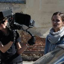 Паулина Андреева на съемках сериала "Метод"