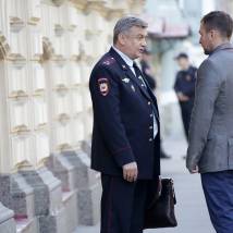 Сергей Кошонин и Антон Васильев на съемках сериала "Невский"