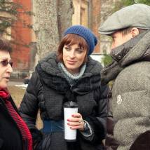 Дина Рубина, Елена Хазанова и Евгений Миронов на съемках фильма "Синдром Петрушки"
