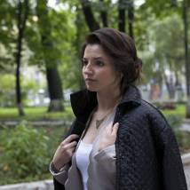 Евгения Калинец на съемках сериала "Склифосовский 3"