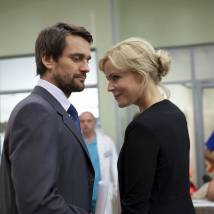 Дмитрий Миллер и Мария Куликова на съемках сериала "Склифосовский 3"