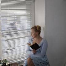Ирина Гринева на съемках фильма "На одном дыхании"