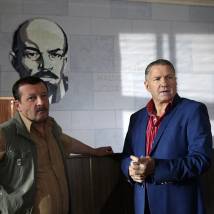 Леонид Громов и Игорь Бочкин на съемках сериала "Сестра моя, Любовь"