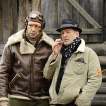 Игорь Рубашкин и Фредерик Тонолли на съемках фильма "Нормандия - Неман"