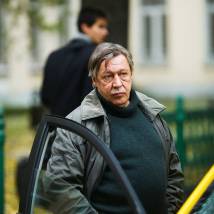 Михаил Ефремов на съемках фильма "Москва никогда не спит"