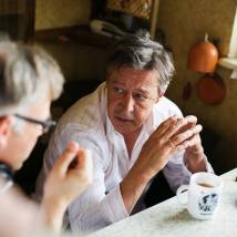 Михаил Ефремов на съемках фильма "Москва никогда не спит"