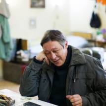 Михаил Ефремов на съемках фильма "Москва никогда не спит"