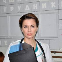 Ксения Лаврова-Глинка на съемках сериала "Практика"