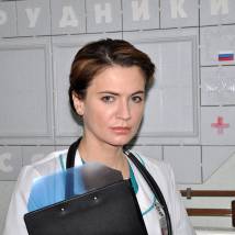 Ксения Лаврова-Глинка на съемках сериала "Практика"