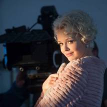 Ольга Атанасова на съемках сериала "Ветреная женщина"