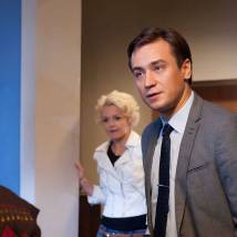 Кирилл Жандаров на съемках сериала "Ветреная женщина"