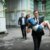 Кирилл Жандаров на съемках сериала "Ветреная женщина"