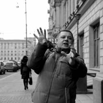 Арсений Гончуков на съемках фильма "Сын"