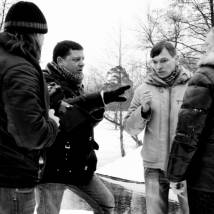 Арсений Гончуков, Алексей Черных на съемках фильма "Сын"