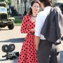 Ольга Погодина на съемках сериала "Маргарита Назарова"