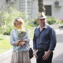 Елена Яковлева, Виталий Хаев на съемках сериала "Любопытная Варвара 2"