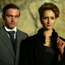 Виктория Исакова, Александр Петров на съемках сериала "Мата Хари"