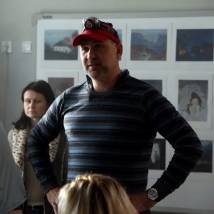 Сергей Пускепалис на съемках фильма "Клинч"