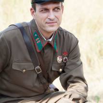 Евгений Воловенко на съемках сериала "По законам военного времени"