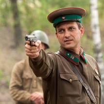 Евгений Воловенко на съемках сериала "По законам военного времени"