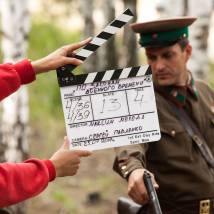 На съемках фильма "По законам военного времени"