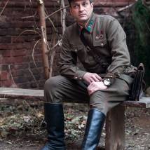 Евгений Воловенко на съемках сериала "По законам военного времени"