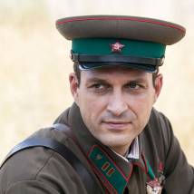Евгений Воловенко на съемках сериала "По законам военного времени"