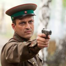 Евгений Воловенко на съемках сериала "По законам военного времени"