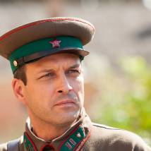 Евгений Воловенко на съемках сериала "По законам военного времени"