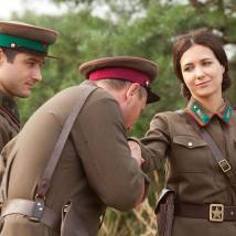 Екатерина Климова на съемках сериала "По законам военного времени"