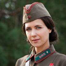 Екатерина Климова на съемках сериала "По законам военного времени"