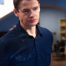 Эдуард Чекмазов на съемках сериала "Ищейка"