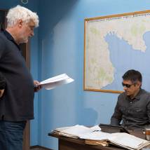 Дмитрий Брусникин, Денис Бургазлиев на съемках сериала "Ищейка"