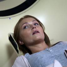 Эльвира Болгова на съемках фильма "Девушка средних лет"