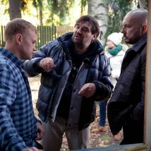 Сергей Раевский, Алексей Нилов и Яков Шамшин на съемках фильма "Аз воздам"