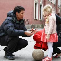 Евгений Татаров на съемках фильма "Экспириенс"